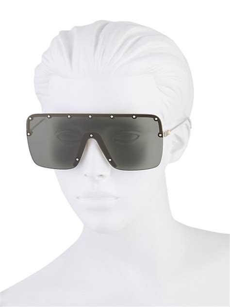 Shop Gucci 99MM Shield Sunglasses 